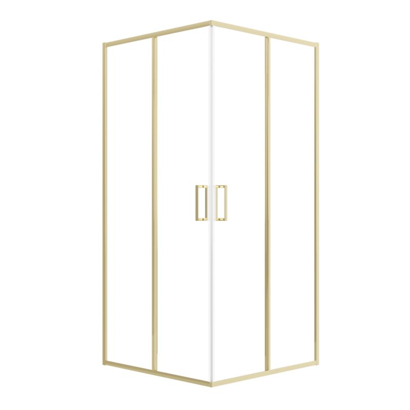 Kabina prysznicowa SEVANTE kwadratowa przesuwna FERMI złota 1 szt.