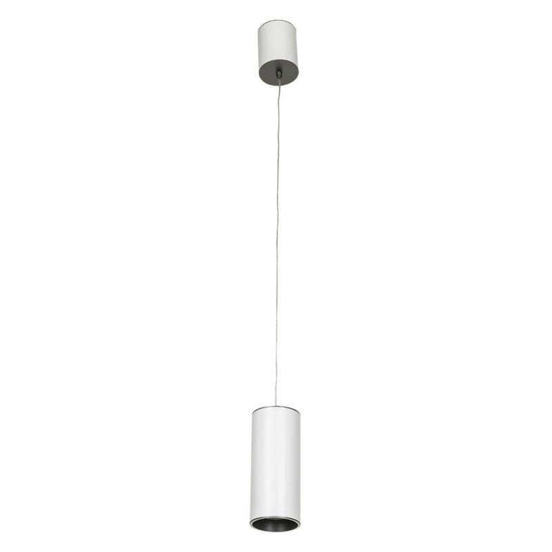 Lampa sufitowa wisząca Italux Moldes 5246 biało-szara nowoczesna wbudowany LED 12W 1 szt.