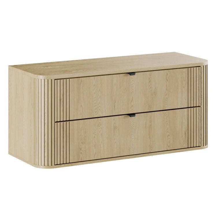 Szafka pod umywalkę Comad OVALIA CREMONA 2S 120cm dąb cremona z blatem 1 szt