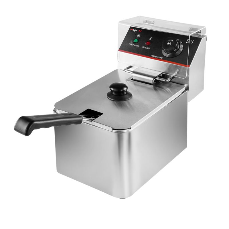 Frytownica Mega-M frytkownica elektryczna pojednycza gastronomiczna stal nierdzewna 4l 2000W 230V 1szt.