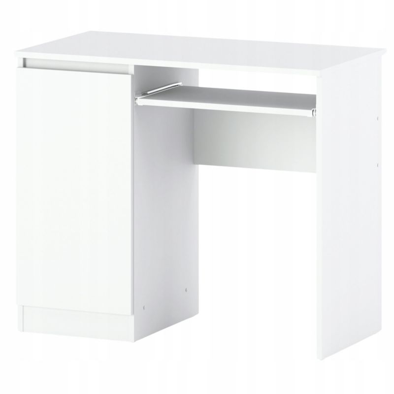 Biurko Stiv-Meble HIT 1 Drzwi 2 Półki Biurko Komputerowe 90Cm Biały Mat 90X50X77 Cm 1 Szt.