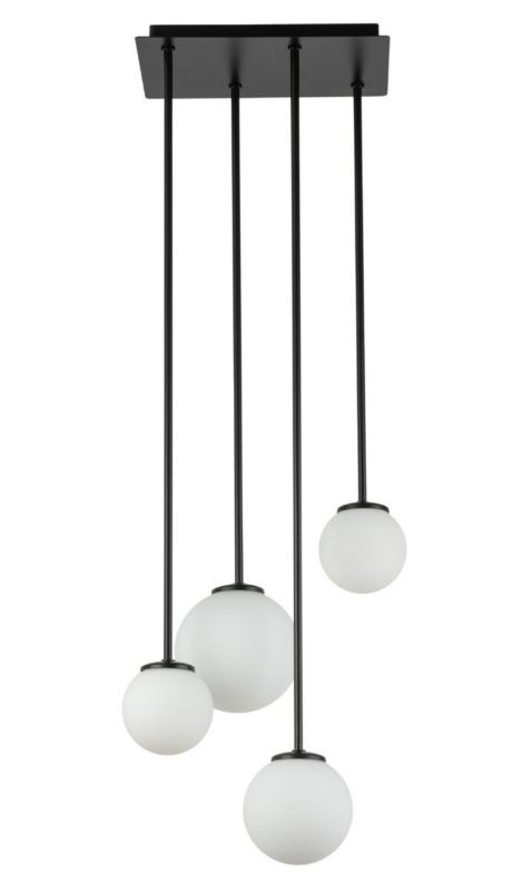 Lampa wisząca Sigma Lighting Tulia 4018 czarno-biała dekoracyjna 4xG9 x 1 szt.