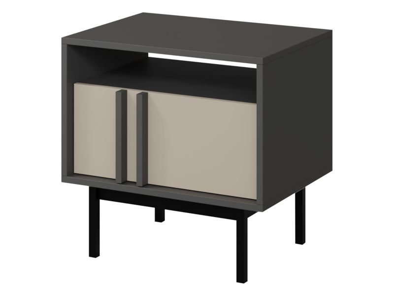 Szafka nocna MIRJAN 24 Alsy 13 antracyt + beż jasny 1 szt.