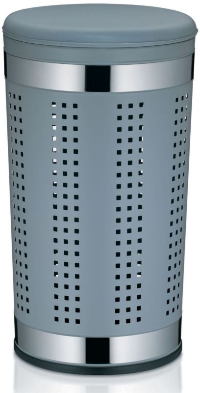 Kosz na pranie Kela Sevilla szary metalowy/taboret 60,5x35 cm 1 szt.