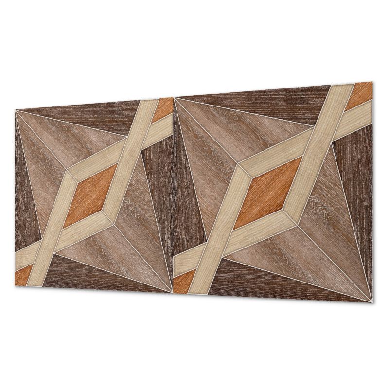 Paczka Kafelków Winylowych PCV ArtPrintCave 40x20 cm Wzór geometryczny z drewna 10 szt.
