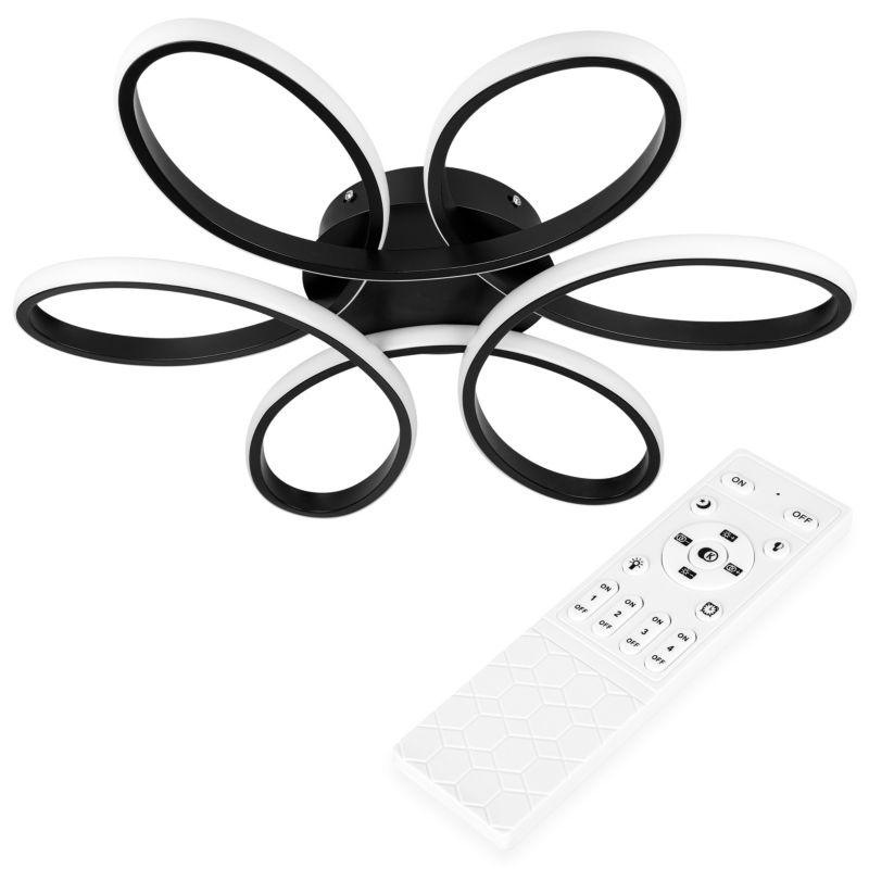 Żyrandol LED MasterLED Galaxis Virgo 58cm 77W 3000/4000/6500K regulowana barwa z pilotem czarny 1 szt.