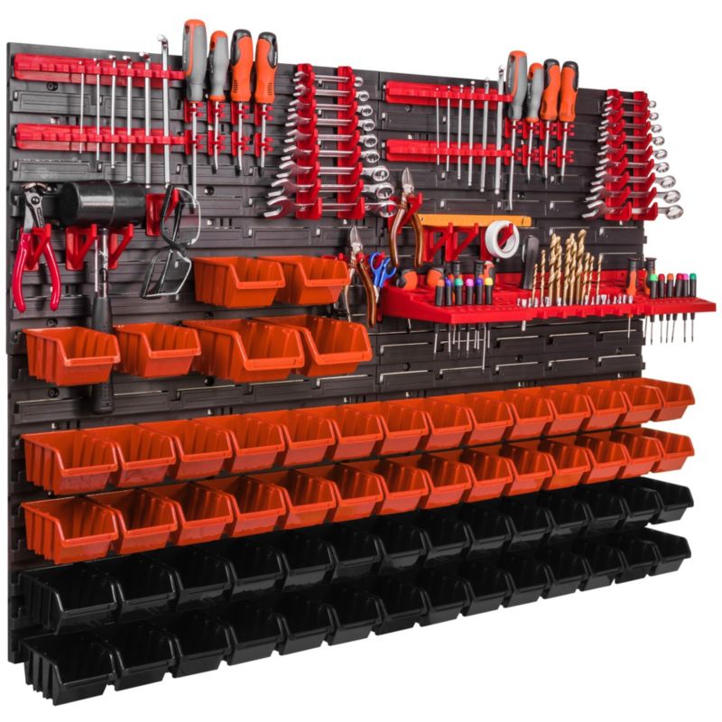 Tablica narzędziowa botle 115 x 78 cm ścianka warsztat 62 kuwet garaż uchwyty haki 1 szt