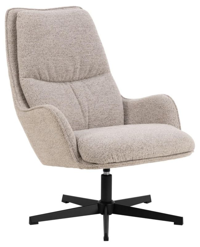 Fotel obrotowy Bosley beżowy ACTONA nowoczesny z podłokietnikami tapicerowany Monza 60 1 szt.