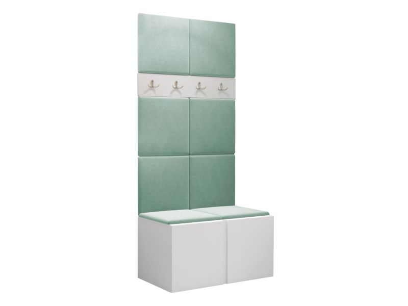 Garderoba MIRJAN 24 Orion IV biały + miętowy 1 kpl.