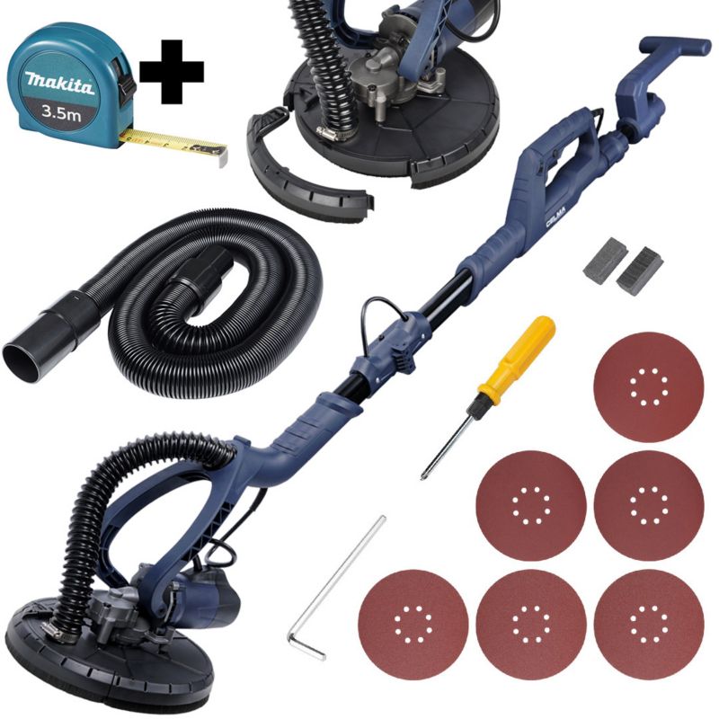 Zestaw Szlifierka do gipsu CELMA Professional PRBt 225GEO 710W 225mm + miara MAKITA 3,5m 1 szt.