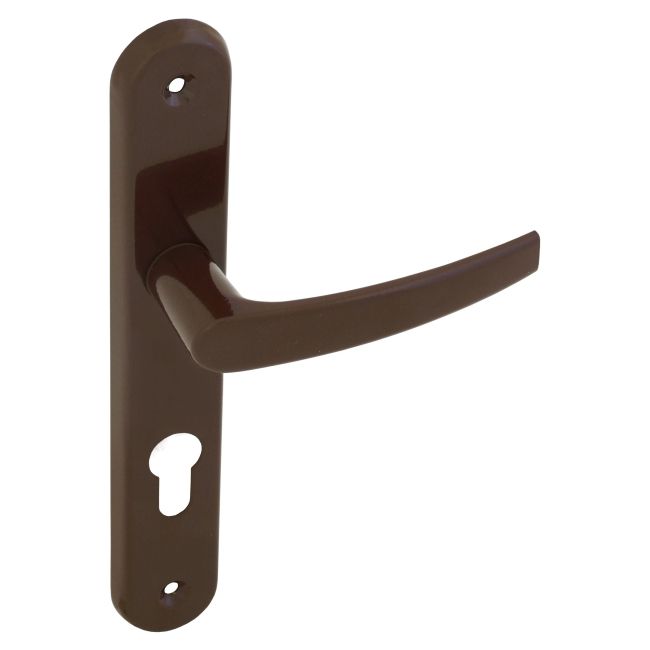 Klamka drzwiowa 72 mm na wkładkę brązowa