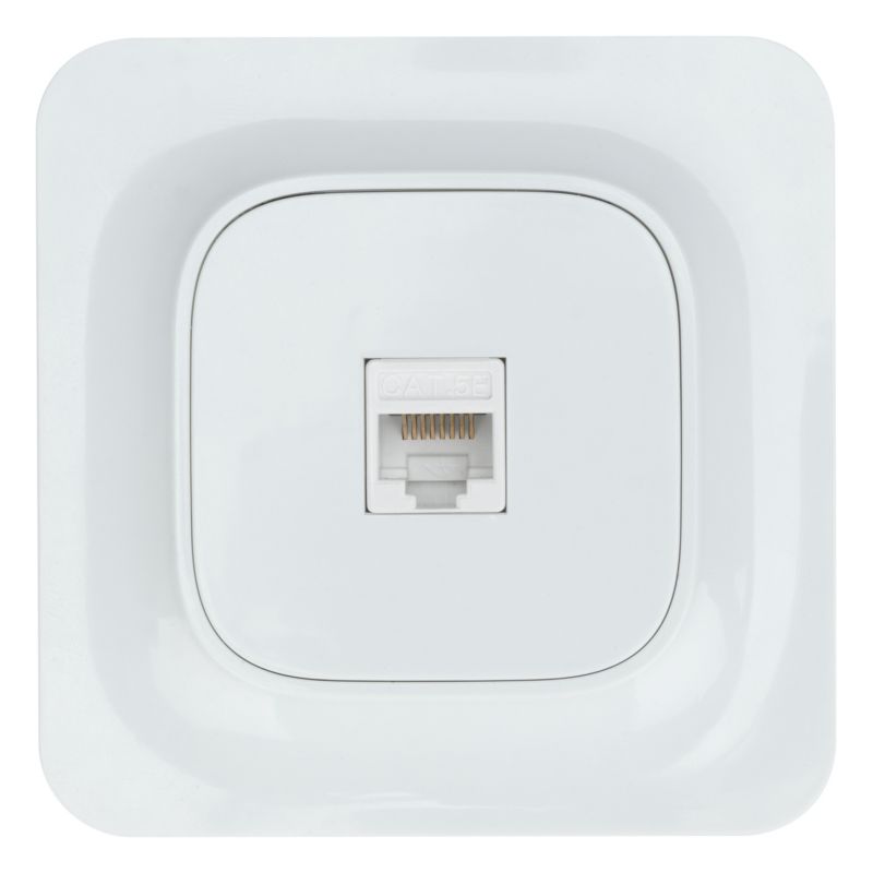 Gniazdo RJ45 Jacobsen Kennet białe