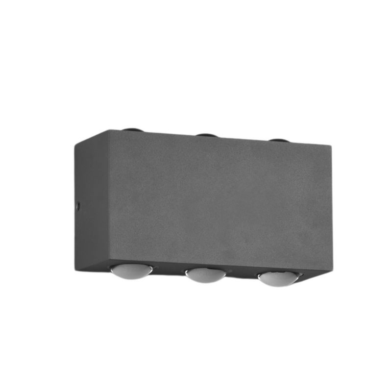 Kinkiet ścienny zewnętrzny Trio Clyde antracyt LED 3W 3000K 300lm IP54 wym: 8,5 x 14 x 14 cm aluminium - 1 szt.