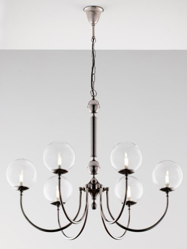 Żyrandol Jupiter BRILLANTE czarny chrom 6xG9x15W IP20 wym:105x85x85cm - 1 szt.