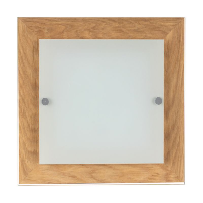 Drewniana Lampa Sufitowa SPOT Light 1xLED 14W Dąb Olejowany FSC z Transparentnym Szkłem, Polski Producent, 1szt.