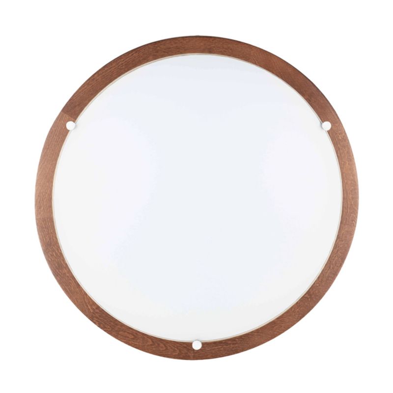 Drewniana Lampa Sufitowa SPOT 1xLED 18W Drewno Bukowe Orzechowe FSC z Białym Szkłem, Polski Producent, 1 szt.