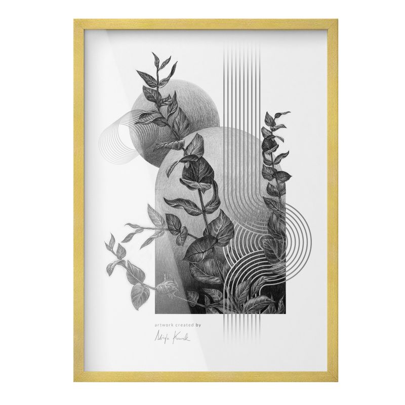 Ekologiczna Ramka Na Plakat ArtPrintCave 50x70 cm Złota ramka Stylowa 1szt.