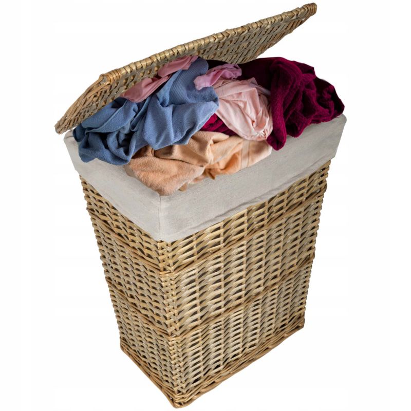 Kosz na pranie Rodeno wiklinowy 46L z klapą 1 szt.