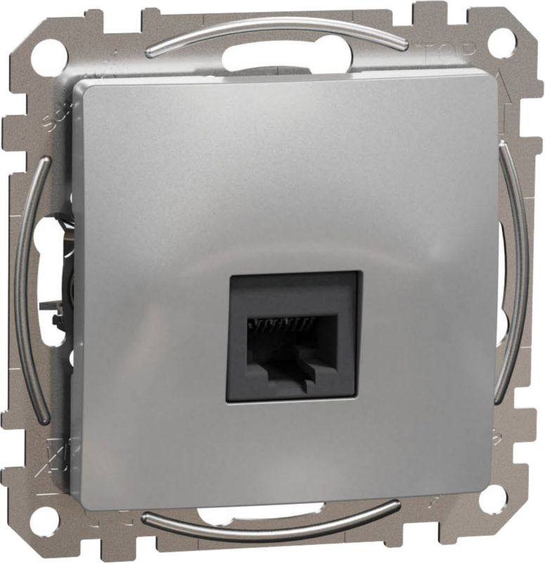 Gniazdo komputerowe RJ45 Schneider Electric Sedna Design&Elements kategoria 6 aluminium