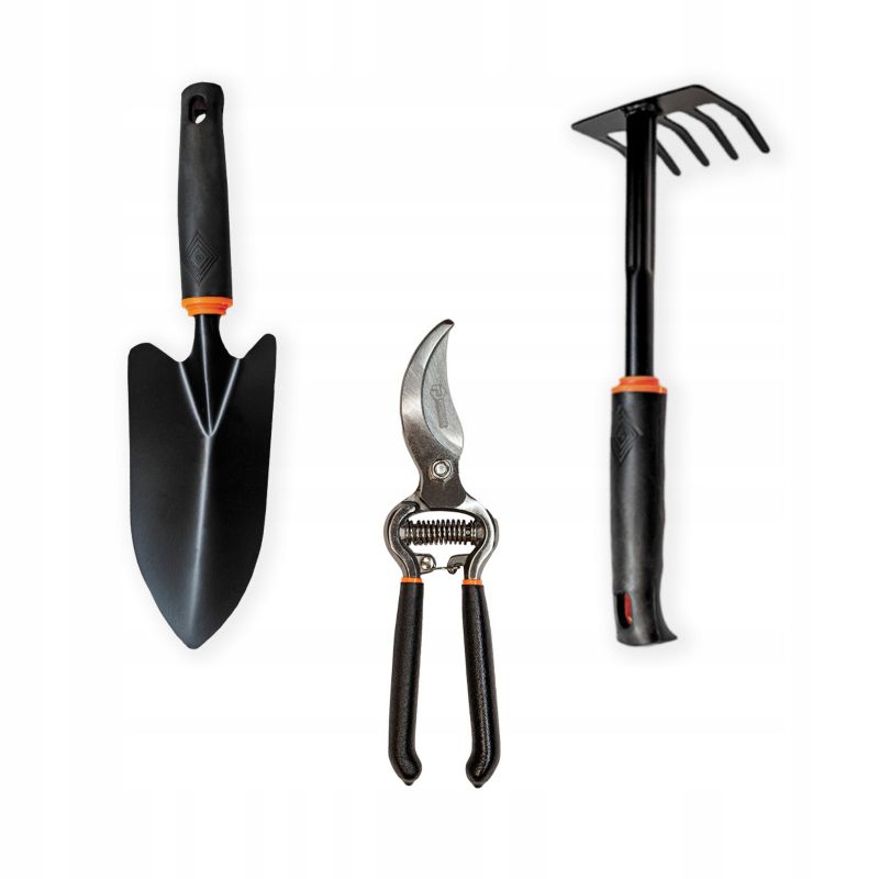 Zestaw narzędzi ogrodowych metalowych Grabki Sekator Łopatka Polax 1 szt.