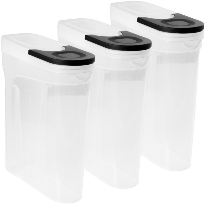 POJEMNIKI EDANTI NA ŻYWNOŚĆ KUCHENNE 2,4 L DO PRZECHOWYWANIA PRODUKTÓW SYPKICH 3 szt.
