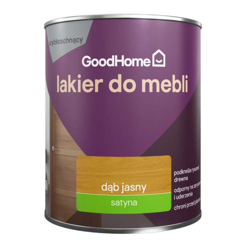 Lakier do mebli GoodHome dąb jasny satyna 0,75 l