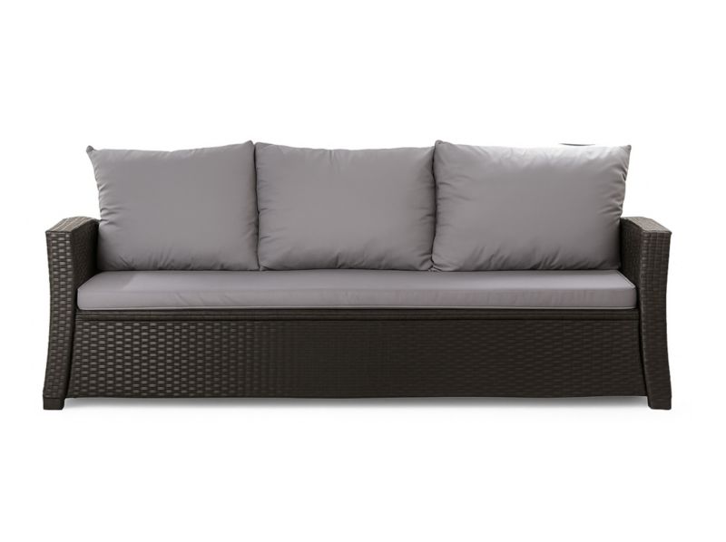 Poduszka ogrodowa na sofę rattanową 3-os, Setgarden, 160x60x50cm Szara Poduszki na meble ogrodowe-Technorattan, Mix, 1szt