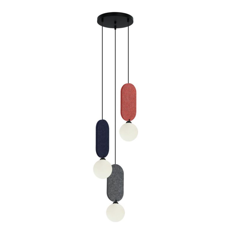 Lampa wisząca Italux LORENZO czarna 3xG9x25W wym:138x30x30cm IP20 -1 szt.