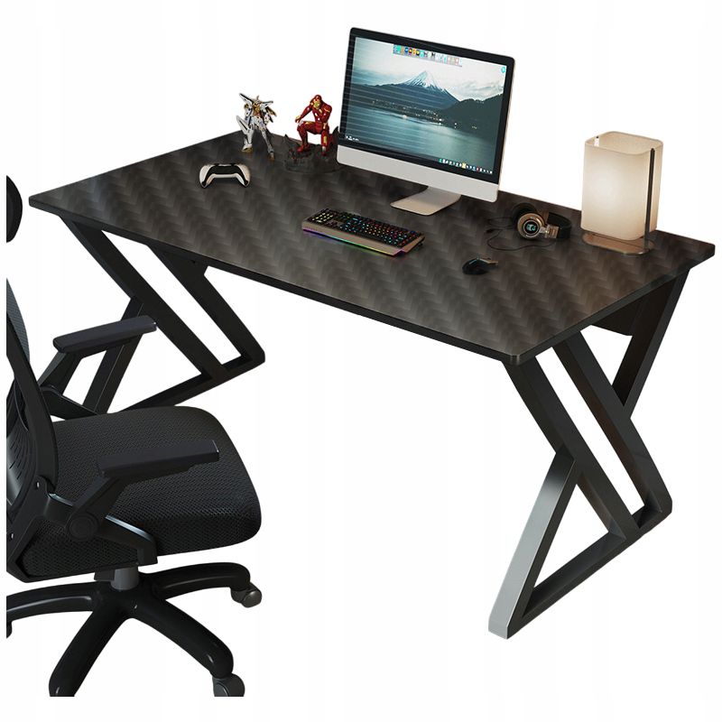 Biurko Rebiko komputerowe gamingowe czarne nowoczesne dla gracza stół loft 75 cm 1 szt