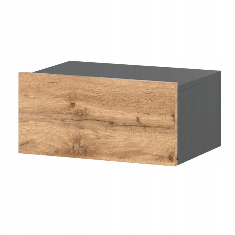 Szafka Nocna Wisząca Stiv-Meble 1 Szuflada 45Cm Stolik Szary Mat Dąb Wotan 45X32X19 Cm 1Szt.