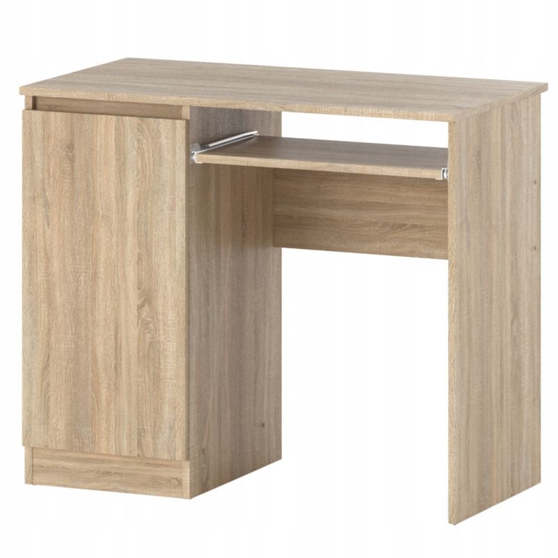 Biurko Stiv-Meble HIT 1 Drzwi 2 Półki Biurko Komputerowe 90Cm Dąb Sonoma 90X50X77 Cm 1 Szt.