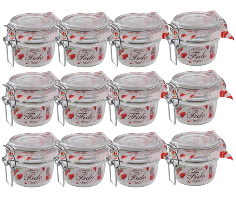 Słoiki z klamrą MODO24 bormioli fido rocco 125 ml bez bpa 12 szt.