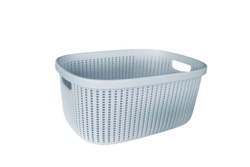 Kosz na pranie Keeeper Bosse 32l przydymiony niebieski, struktura knit, 1 szt.