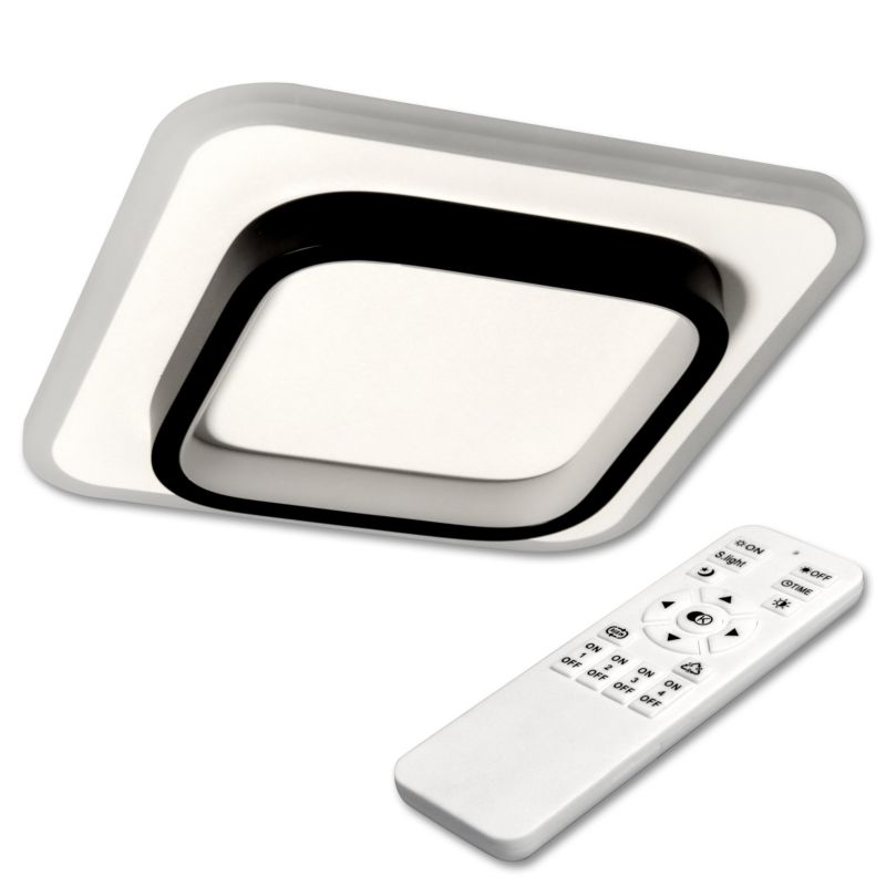 Żyrandol LED MasterLED Galaxis Falcon 35W 24x24cm regulacja CCT pilot czarny biały 1 szt.