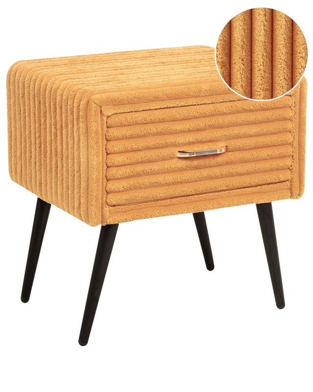 Szafka nocna Flayat Sztruks Pomarańczowy 1 szt.