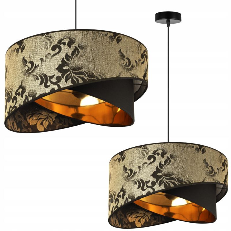 Lampa sufitowa wisząca Light Home LH Werona 1x E27 60W ciemny złoty/czarny 1szt.