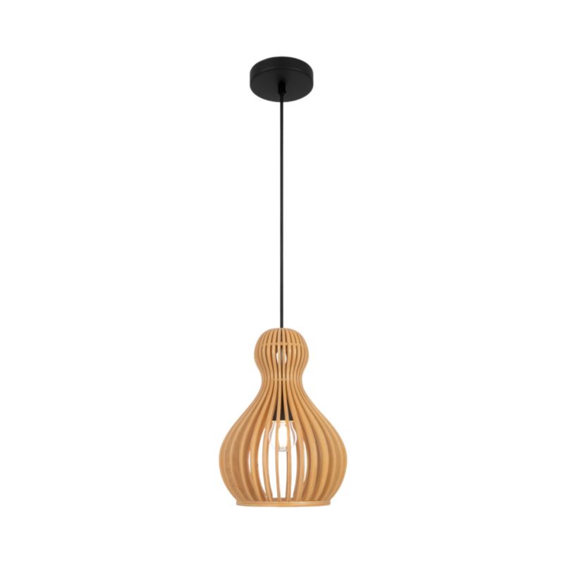 Lampa wisząca Maytoni Roots czarna-jasne drewno wym: 329,5 x 20 x 20 cm 1xE27 x 40W 1 szt.