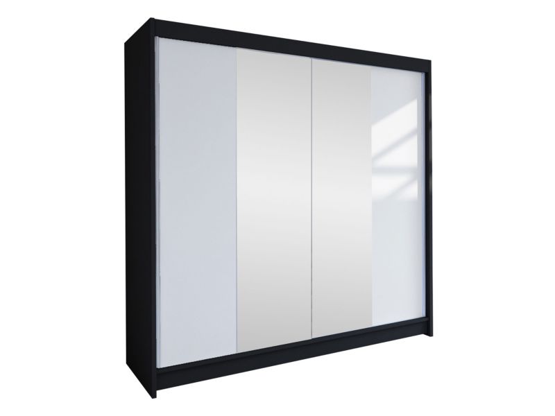 Szafa MIRJAN 24 z drzwiami przesuwnymi Talin II czarny/biały 1 szt.