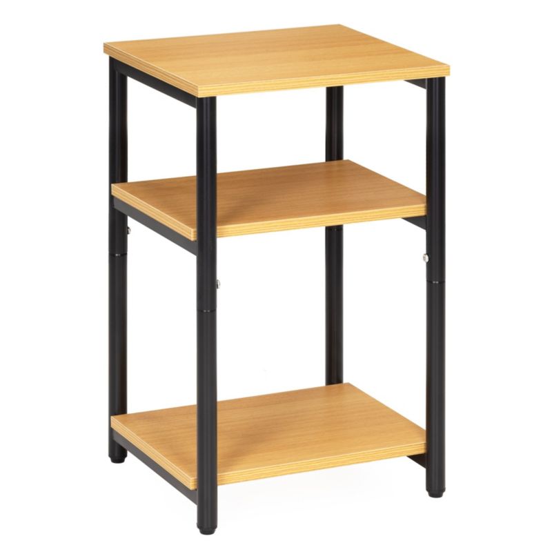 Szafka nocna, regał z trzema półkami Springos mebel do sypialni 59 cm jasnobrązowy 1 szt.