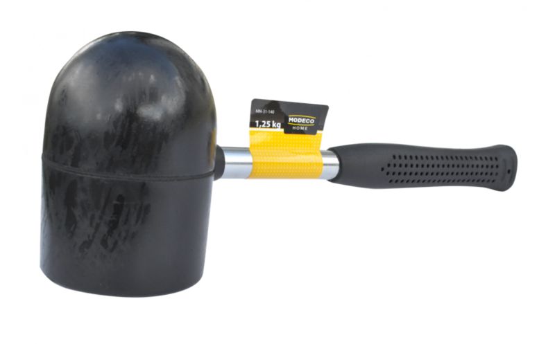 Młotek gumowy Home Tools 0,8kg blacharski trzonek metalowy - etykieta - 1 szt.