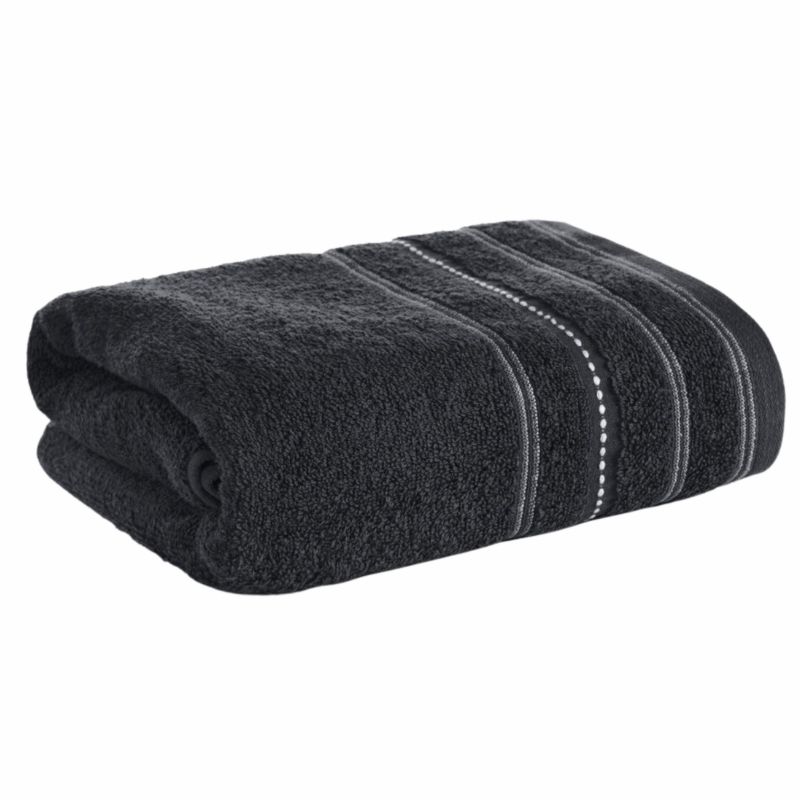 Ręcznik Kąpielowy Vento Eurofirany Czarny Gruby Miękki 70X140 Cm 1 Szt.