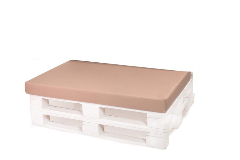 Poduszka ogrodowa na paletę, Setgarden, 120x60x10cm,Beżowa siedzisko na balkon lub taras, zdejmowany pokrowiec, 1szt