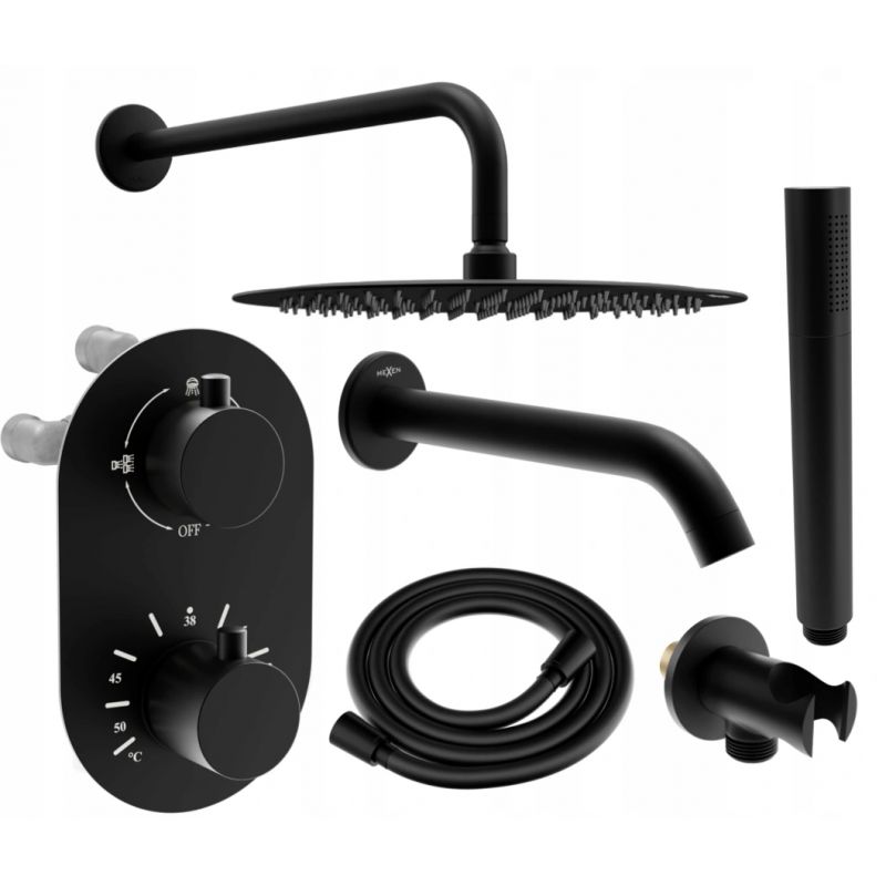 Zestaw wannowo-prysznicowy Mexen Kai czarny 1 szt.