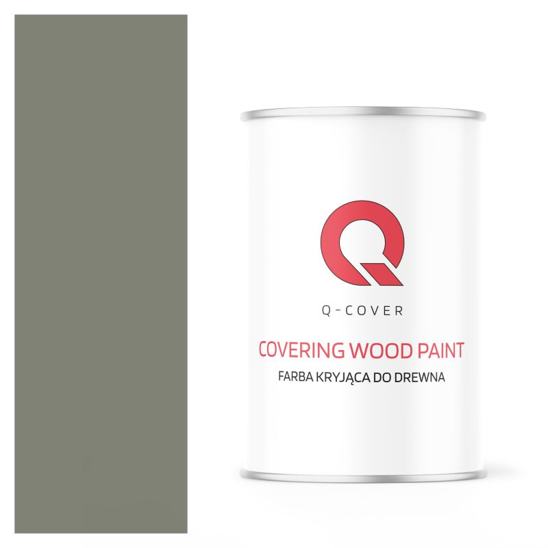 Farba Kryjąca do Drewna Q-Cover Cementowy Szary RAL7033 Satyna 1L