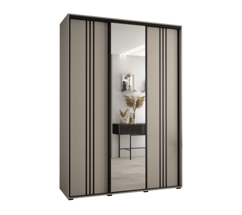 Szafa przesuwna Abiks 45 wysoka Dakota 7 180 kaszmir+kaszmir+czarn 1 szt