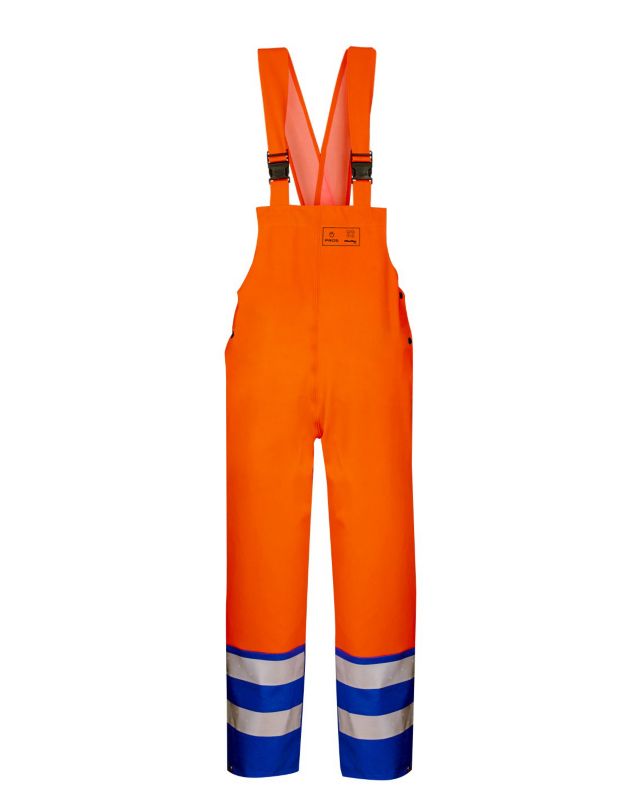 Spodnie ogrodniczki PROS dwukolorowe model 891 R Pomarańczowy fluorescencyjny/Niebieski 58 1 szt.