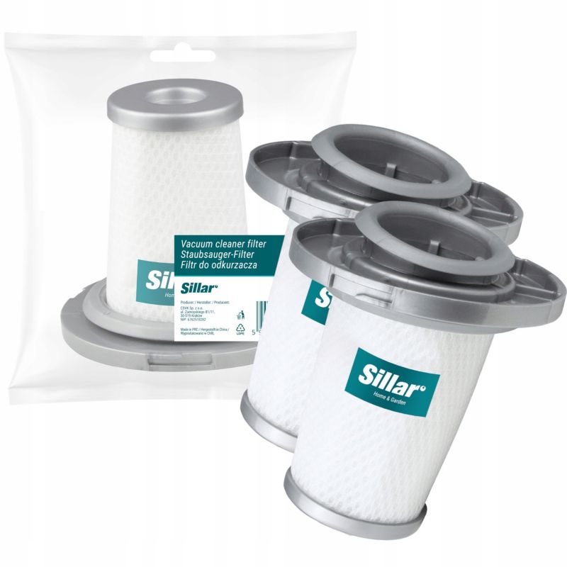 Filtr do odkurzacza, Sillar, zmywalny, zamiennik, do odkurzaczy Rowenta Tefal X-Force Flex, X-Combo, X-pert 6.6, 2szt