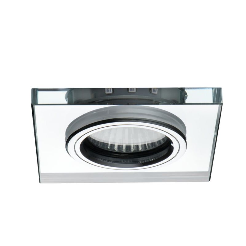 Oprawa wpuszczana Kanlux Soren srebrna 2 x GU10 x 20W IP20 wym: 9 x 9 cm kwadratowa - 1 szt.