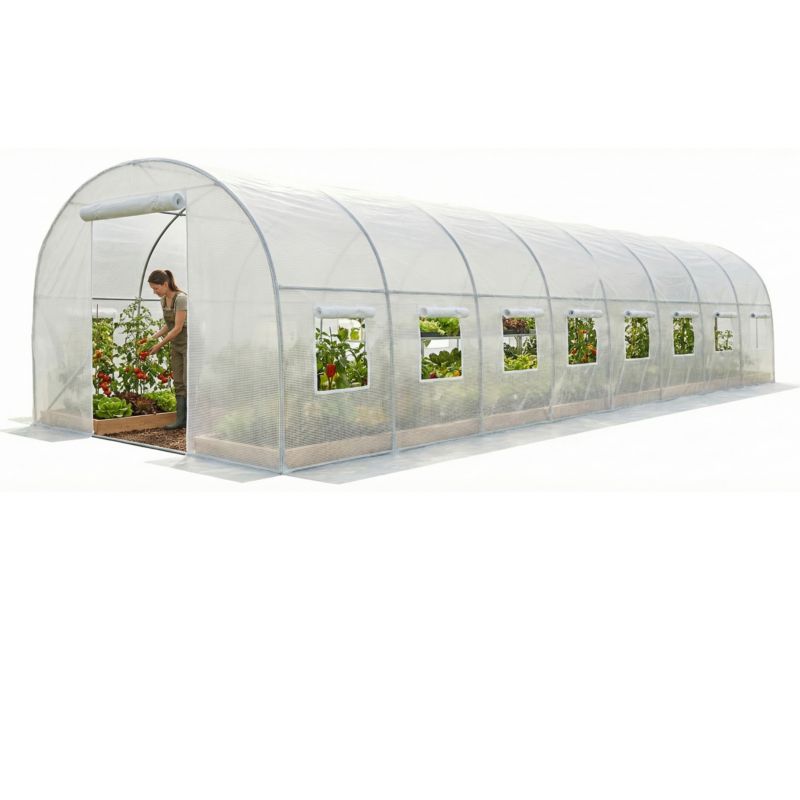 Tunel FUNFIT Garden foliowy 24m² szklarnia ogrodowa 8x3m UV-4 biały 1szt.