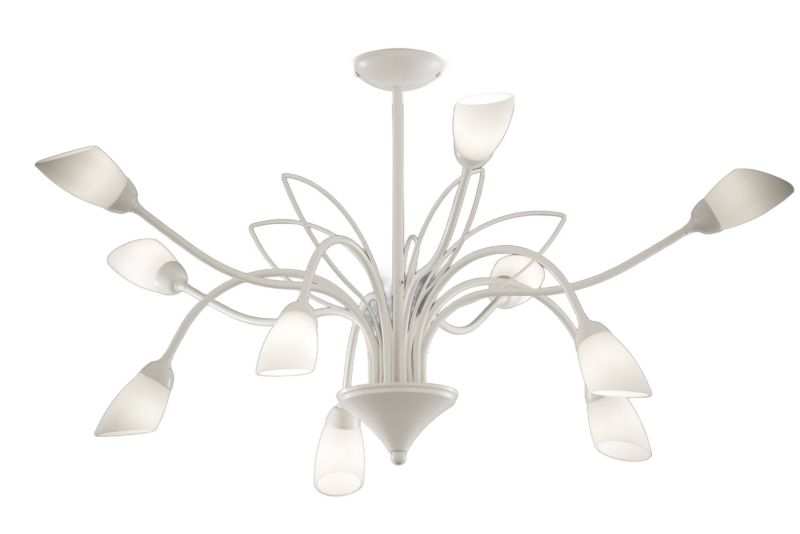 Lampa sufitowa Jupiter GLORIOSA biała piaskowa 10xG9x8W IP20 - 1 szt